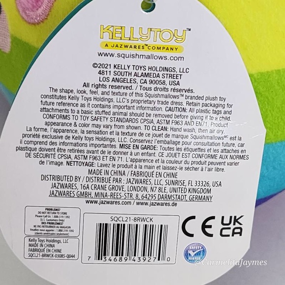 DESSA 🌈🎂 Rainbow Cake Slice OG HTF Original Squishmallows By Kellytoy NWT ☆PC☆ - Picture 8 of 8